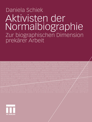 cover image of Aktivisten der Normalbiographie